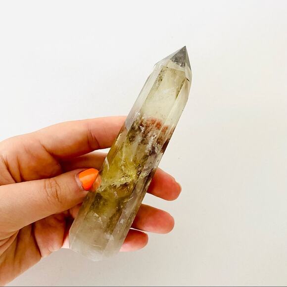 Citrine Polished Genuine 5” Crystal Point Boho Gypsy Meditation Yoga Gemstone - Picture 2 of 6